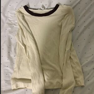 Cream Long Sleeve Women's Top